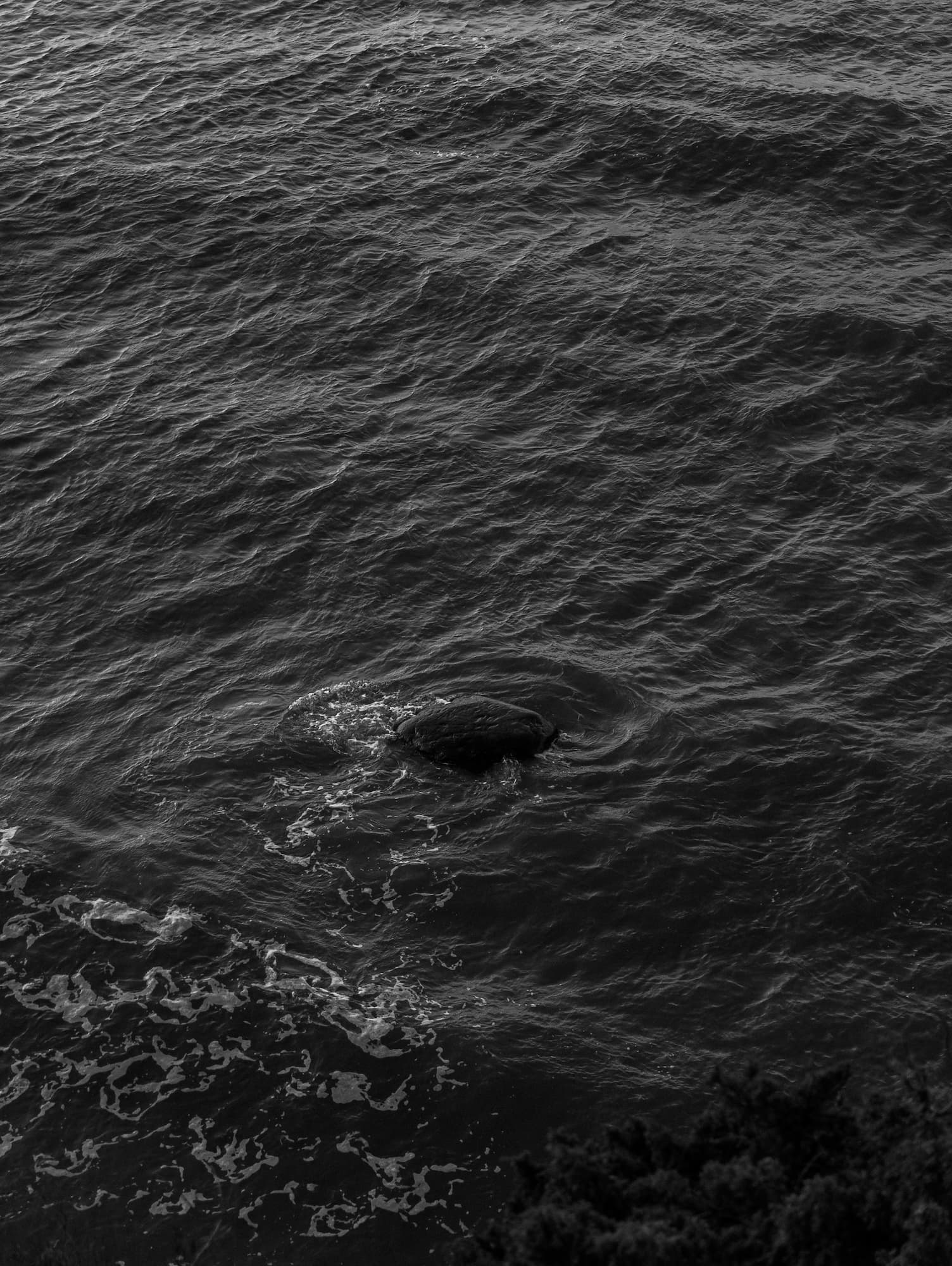 Blackrock in the sea